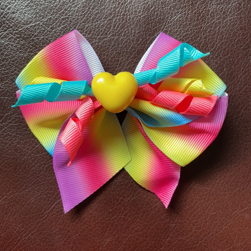 Colorful bow hair clip
